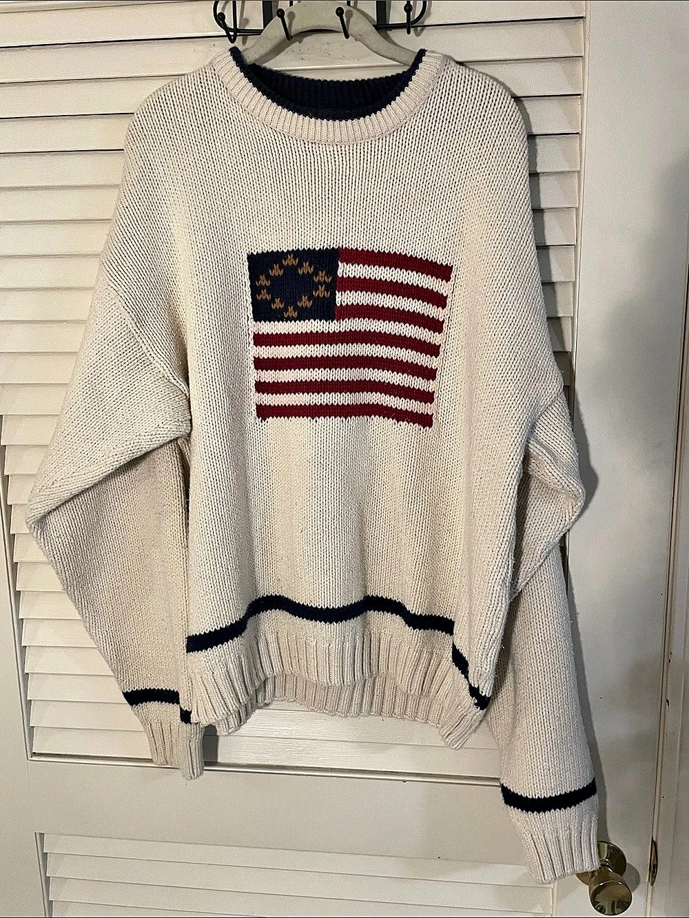 Vintage Liberty American Flag Crewneck Sweater XXL Unisex75